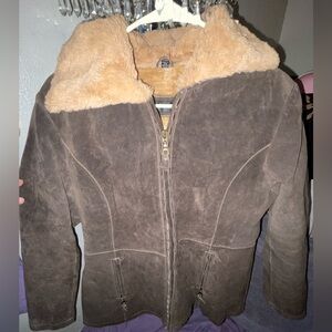Warm and Soft Coat- 100% Leather Shell